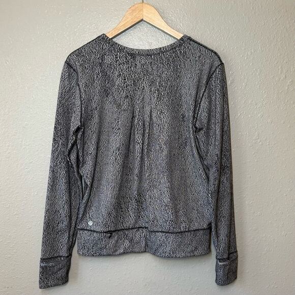 Lululemon Women’s Rush Hour Long Sleeve Running Rulu Luon Spray Jacquard Size 10 - Picture 2 of 9